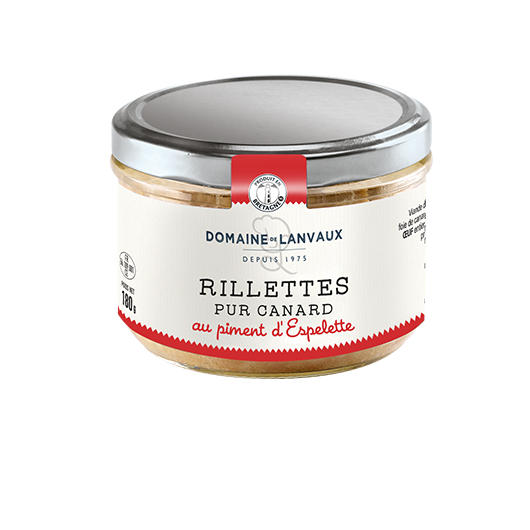 Un pot de rillettes au piment d'Espelette